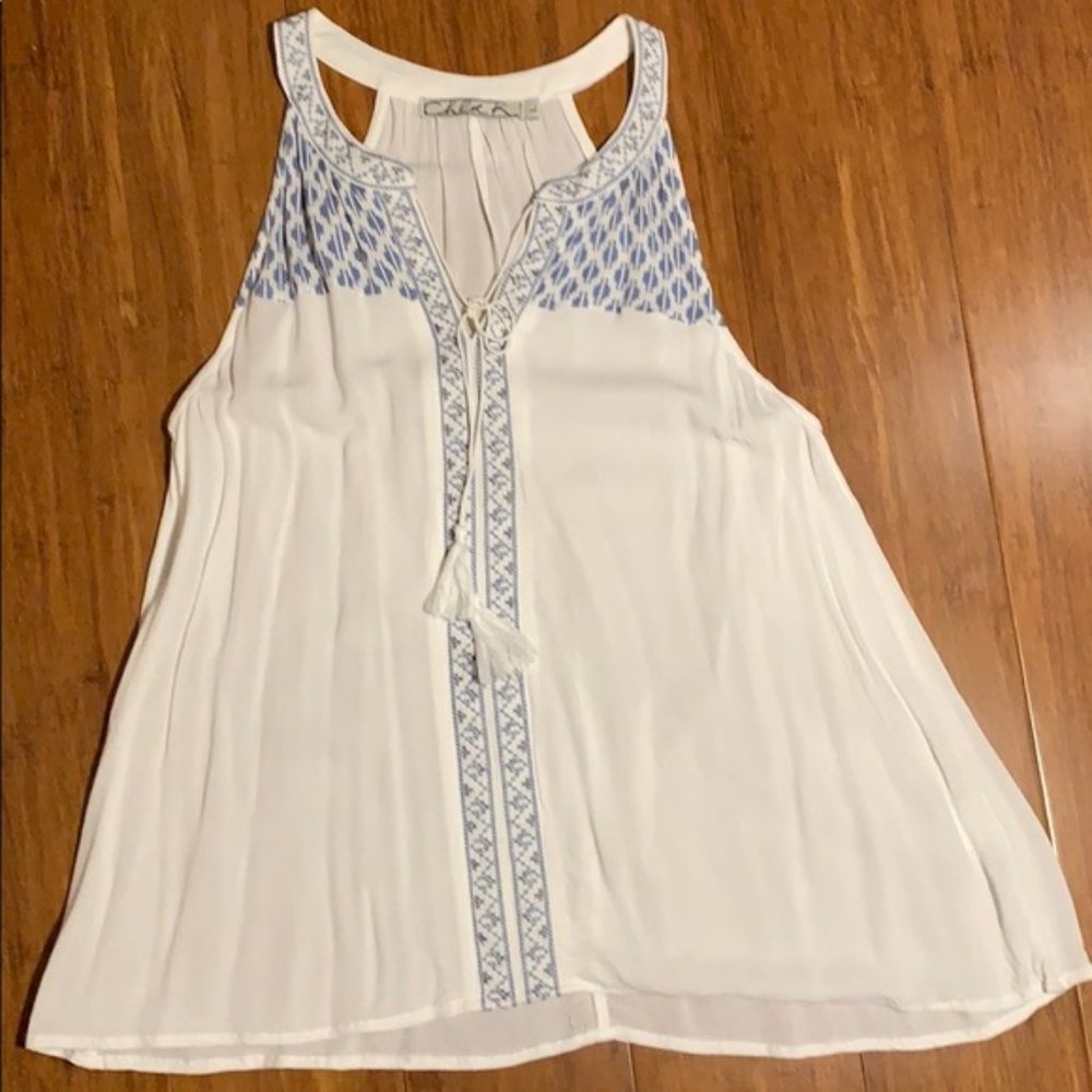 Chloe K White Tank Top